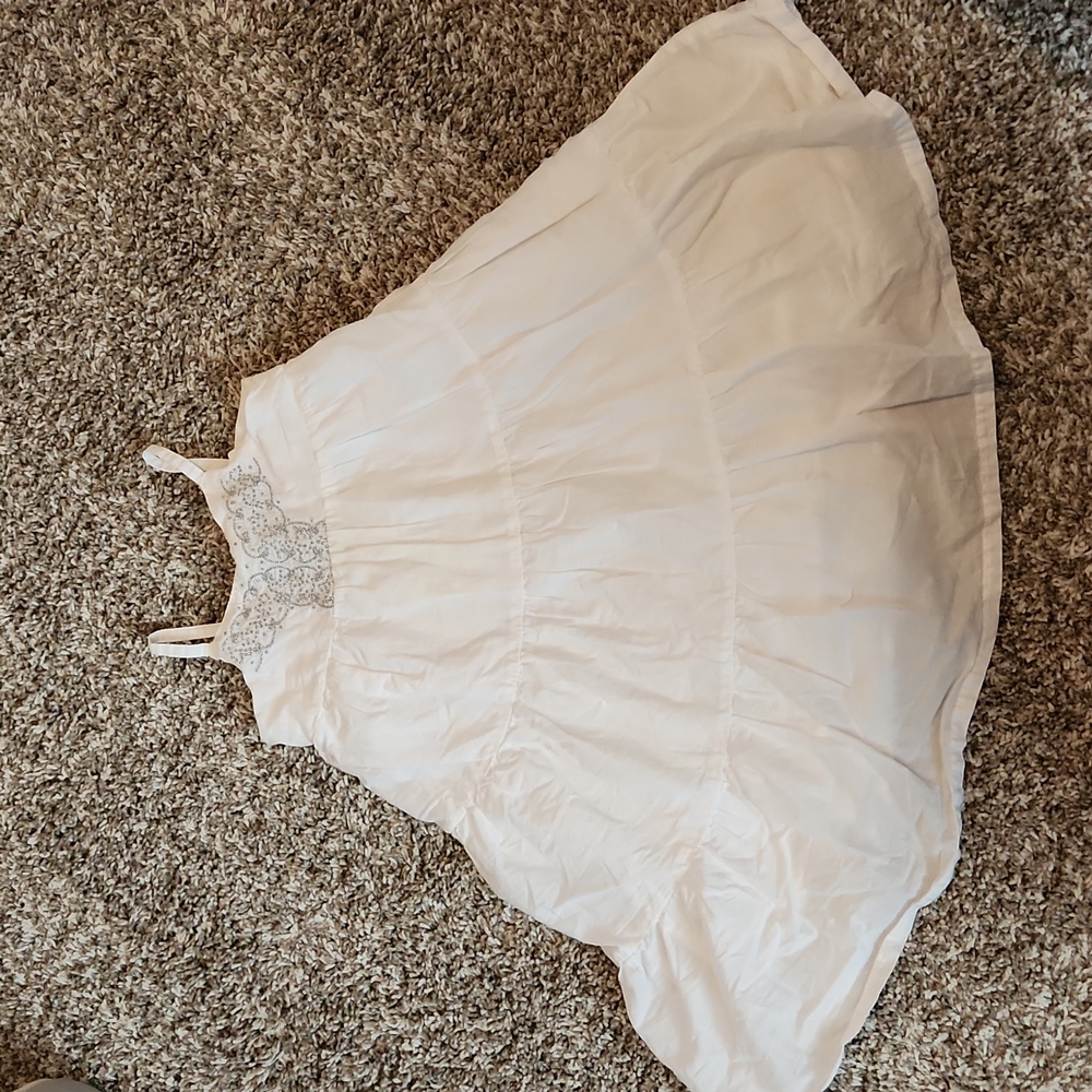 Old navy white long dress 2T